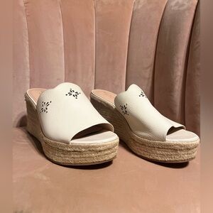 Kate Spade White Dove Wedge Sandals
